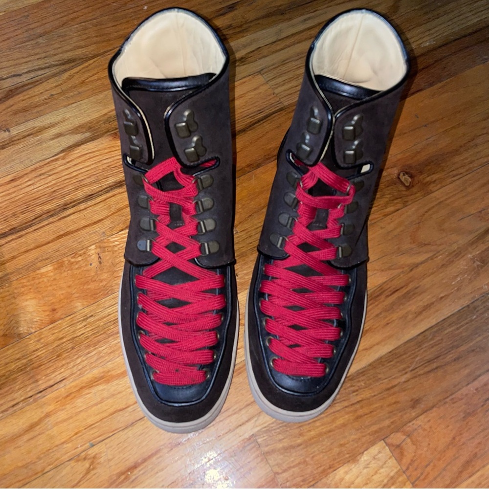 CHRISTIAN LOUBOUTIN Rando Flat Crosta Barbour/calf/nappa High Top Sneakers EU 43